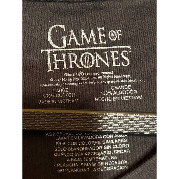 Game Of Thrones T-Shirt Size L Black Graphic Tee "I Drink And I Know Things" - Picture 8 of 8